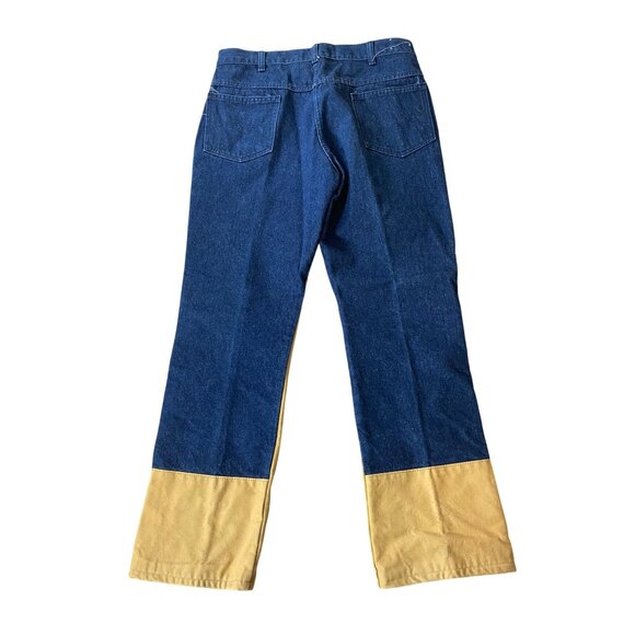 Orvis Denim Work Field Pants Blue Khaki Cotton Utility 36 Waist - Picture 2 of 12